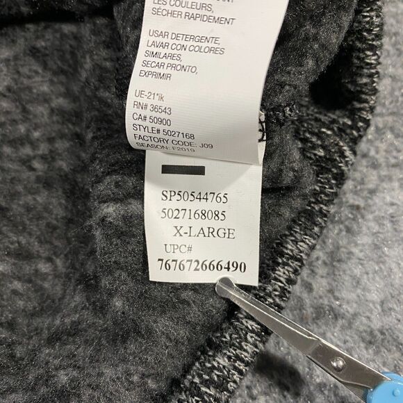 Van Heusen Flex Fleece Sweater Adult XL Classic Fit Heather Black Gray Static - Picture 13 of 15